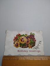 Postcard - Flowers Art Print - Birthday Greetings picture
