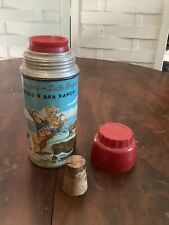 Vintage 1950s Roy Rogers & Dale Evans Double R Bar Ranch Thermos with Plug & Cup picture