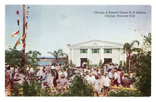 Postcard IL Chicago & Eastern R.R. Exhibit Chicago Railroad Fair Illinois 1948 picture
