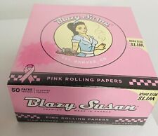 2 Booklets  Blazy Susan King Size Slim  Rolling Paper Each Pack 50 X2=100 Papers picture