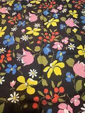 VTG Cotton Floral Fabric 38 X 106” 2.94 Yards Colorful Large Flowers picture