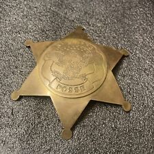 USED Vintage Sheriff Posse 6 Point Bronze Star w/Eagle. Nice Weighs 1.8oz LOOK picture