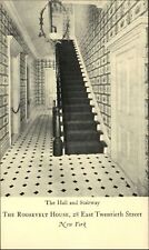 Theodore Roosevelt House hall stairway New York City ~ c1910 vintage postcard picture