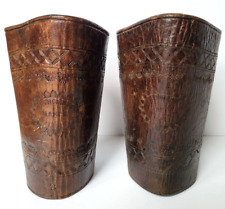 Antique W.R. THOMPSON RIFLE CO. Hand Tooled Leather Western Wrist Cowboy Cuffs  picture