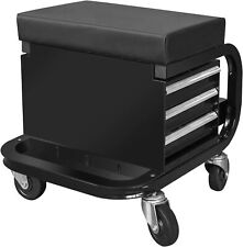Rolling Tool Box Drawers Chest Seat Tools Storage Cabinet Mechanic Stool Creeper picture