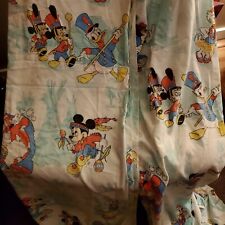 Walt Disney Disneyland Twin Sheet Set Mickey Minnie Pluto Donald Pacific Vintage picture