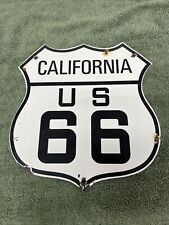 Vintage US Route 66 California Porcelain Highway State Road Original Sign picture