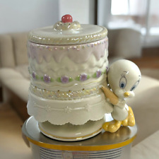 Lenox Porcelain Tweety's Treat Jar Lenox Porcelain Sweets Canister 7” New In Box picture