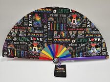 Disney Parks 2024 Exclusive Pride Collection Mickey Rainbow Fan New picture