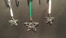 Swarovski Crystal Figurine 2023 Star Christmas Ornaments Set of Three, no box picture
