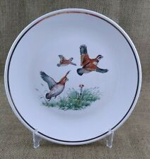 Vintage Quail and Hunting Dog Wall Hanging Plate Conrad Crafters Wheeling WV USA picture