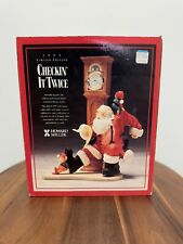 Howard Miller Clock Checkin It Twice Santa Figurine Limited Edition 1995 Vintage picture