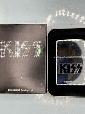 Vintage 1998 Kiss Logo Rock N Roll Band High Polish Chrome Zippo Lighter NEW picture
