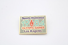1984 Sports Illustrated Los Angeles Olympic Summer Games Media Hat Lapel Pin VTG picture