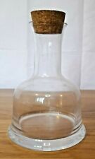 Vintage Bell Shaped Glass Carafe with Cork Stopper. Circa 1980s. picture