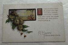 Thanksgiving Blessings Be Yours, Chestnut Branch & Foliage - Early 1900s. (L2) picture