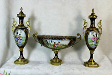 Vintage porcelain sevres design  Mantel Set Centerpiece vases romantic decor  picture
