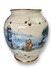 Nice Disney Collectable 1999 Lenox Honey Pot Vase Winnie the Pooh Characters picture