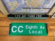 NY NYC SUBWAY ROLL SIGN CC TRAIN EIGHTH AVENUE LOCAL ROCKAWAY PARK BEACH EAST NY picture