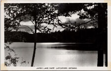 James Lake Camp Latchford Ontario ON c1954 Real Photo Postcard F98 picture