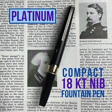 PLATINUM Compact Pocket Fountain Pen 18K Gold Fine Nib picture