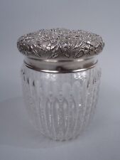 Kirk Jar 189 Antique Tobacco Candy Baltimore American Sterling Silver Cut-Glass picture