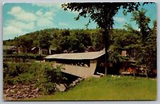 Taftsville Vermont Vt Covered Bridge Wilder 1963 Cancel Wob Pm Postcard picture