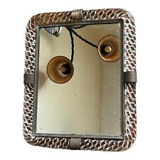 VINTAGE BAROVIER  AND TOSO MURANO TWISTED GLASS MIRROR RIBBED BRASS DETAILING picture