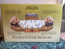 Vtg Mr. Christmas Gold Label Collection World's Fair Skaters w/Box-2004 Working picture