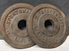 2 1950S 2.5 Pound Sportsways Barbell Weights Los Angeles, California picture
