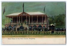c1910's Grand Stand Of The Race Course Hong Kong Posted Antique Postcard picture