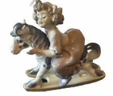 Lladro #5769 FAITHFUL STEED Girl on Rocking Horse Porcelain Figurine Retired picture