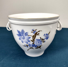 KPM German Porcelain Vintage Floral Deep Trinket Gilt Bowl Ribbon Cottagecore picture