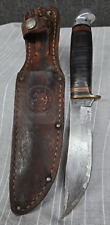 Vintage Official Boy Scouts of America (BSA) Hunting Knife W/Sheath~ 4.5