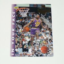 IN YOUR FACE KARL MALONE UTAH JAZZ 1992-1993 NBA BASKETBALL UPPER DECK CARD picture