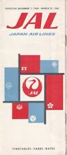 JAL Japan Air Lines timetable 1960/12/01 picture