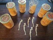 1950s Deco Nude Nymph Swanky Swig Swizzle Stick Hors D'oeuvres Picks NOS PKG 50 picture