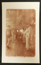 1913 Postcard Steamship RPPC Ocean Liner Passengers On Deck of Unknow Ship Boat picture