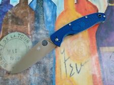 Spyderco Resilience Folding Knife CPM-S35VN Satin Plain Blade, Blue FRN Handle picture