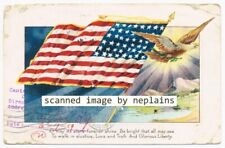 Patriotic - U.S. Flag and Eagle - WWI - 1919 Military - RPO picture