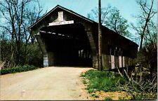 Postcard Preble Co. College Corner Ohio Covered Bridge Four Mile Creek Vintage picture