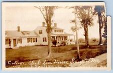 1922 SEARSPORT MAINE COLLEGE CLUB TEA HOUSE ANTIQUE REAL PHOTO POSTCARD*DAMAGE* picture