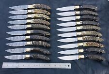Lot Of 20 | BS-1985 | HandMade Stainless-Damascus Folding Ram Horn italian KNIFE picture
