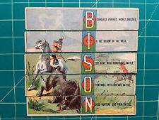 Victorian dissected slat puzzle  - Bison picture