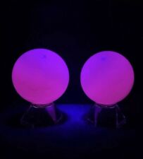 2 Pink Calcite Sphere Uv Reactive Ball picture