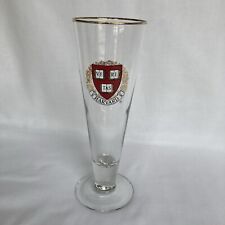 RARE Harvard University Flared Footed Glass/Vase  with Gold Trim - EUC picture