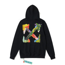Men women Colorful Leaf Arrows pattern white Hoodie Pullover ow Asian size picture