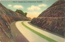Picturesque Road, Deepest Cut On Pennsylvania, Turnpike Postcard picture