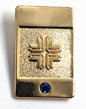 VTG Providence Health Plan Logo Blue Stone Gold Tone Aervice Aaward Pin Tie Tack picture