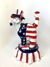 Rare Amy Lacombe Musical Kitty Independence Day Red White Blue Yankee Doodle picture